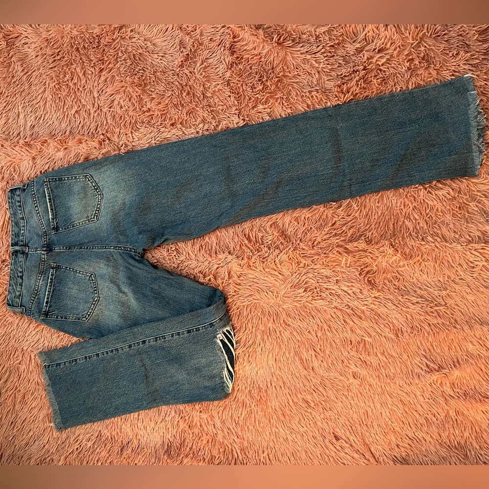 High Waist Ripped Blue Jeans | S: 3/26 | Boyfriend Jeans